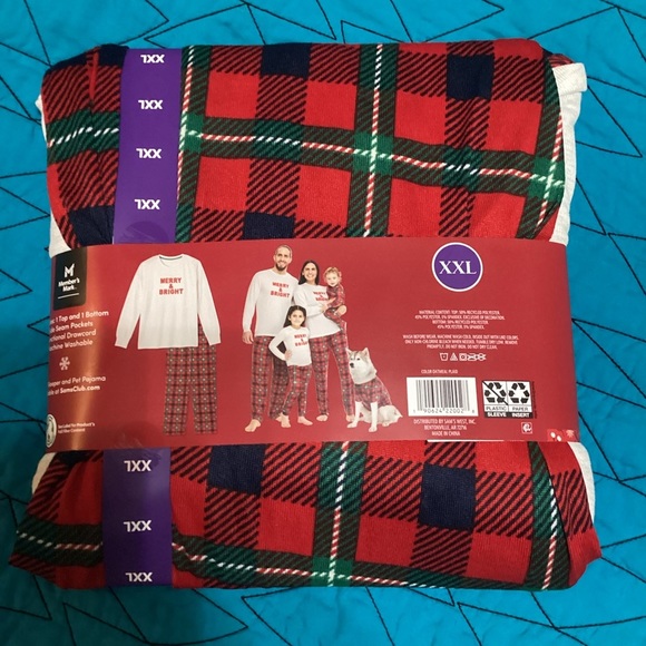 NWT PJ set for men featuring long sleeve top and long pants. size XXL #824PSP17 - Picture 2 of 8